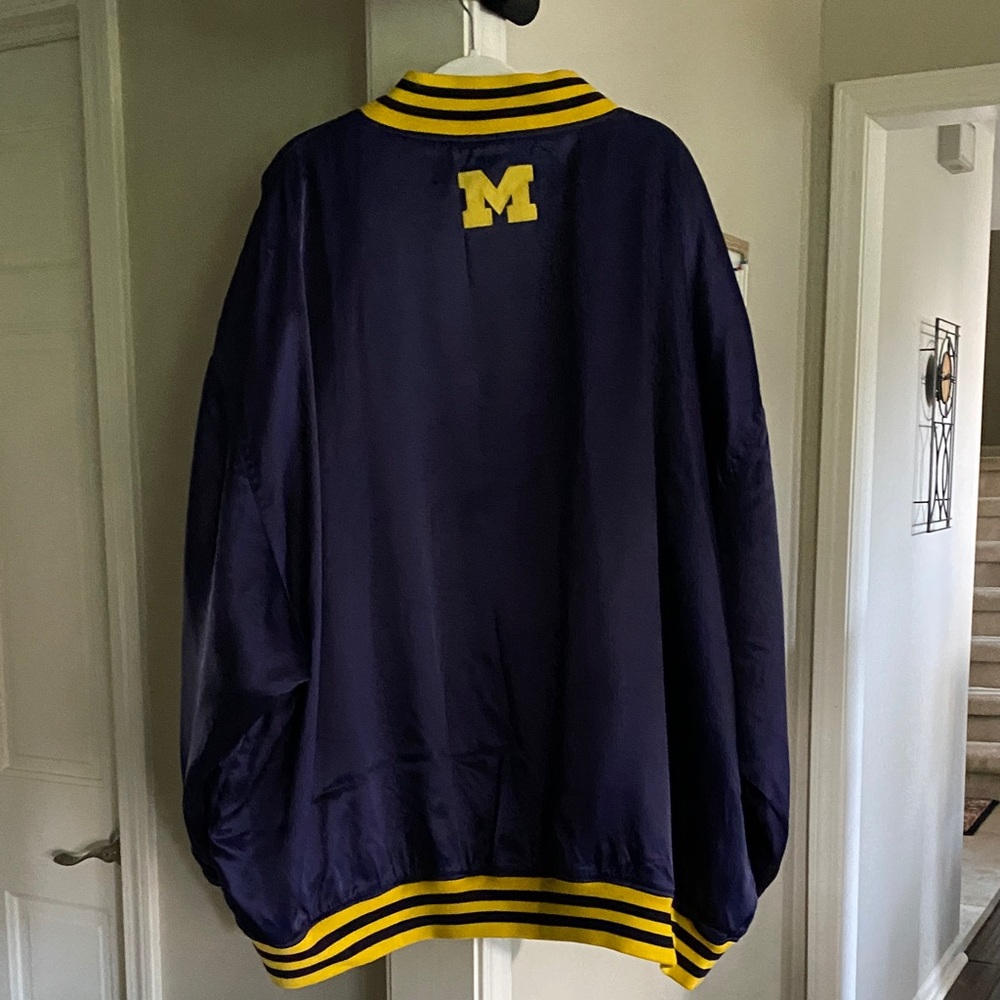 Mitchell & Ness Michigan Letterman Style Blue and Yellow Jacket - Picture 8 of 15